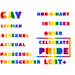 Celebrate pride LGBT word art