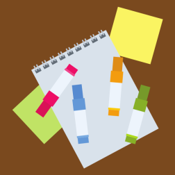 Notebook papers stick notes