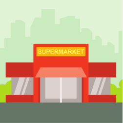 Supermarket building