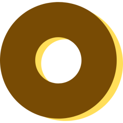 A regular chocolate donut