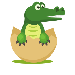 Croc in the egg