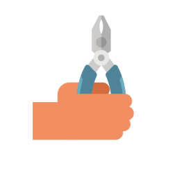 Pliers in hand