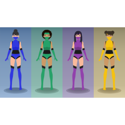 Anime Cosplay Ninja Girls