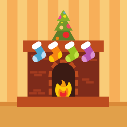 Christmas fireplace