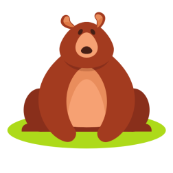 Sitting bear