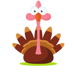 Turkey bird cartoon style
