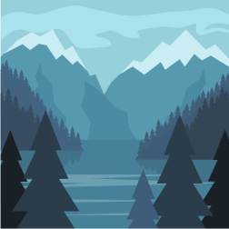 Lake and mountains