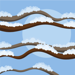 Tree branches in snow