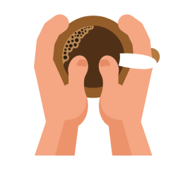 Hands on a coffee mug