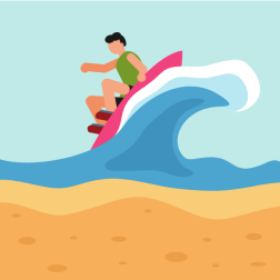 Surfing the waves