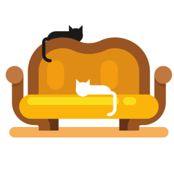 Cats on a sofa