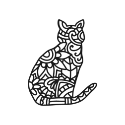 Free Cat Mandala Svg