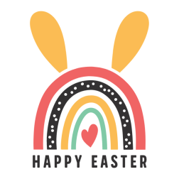 Free Happy Easter Rainbow Svg
