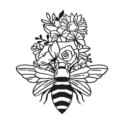 Free Floral Bee Svg