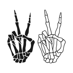 Free Skeleton Peace Svg