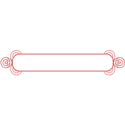 Vector image of red line art decorative border
