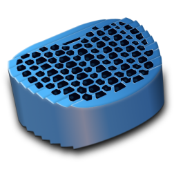 HYGRO CERVICALER CAGE aus TITAN Grade5 Implantat Deltacor 201605 BLAU