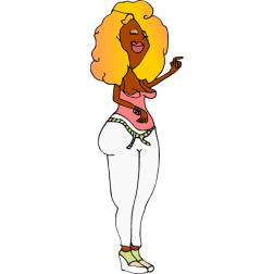 Pointing woman