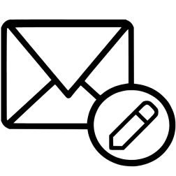 Icon mail edit no background