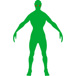 A tall green monster