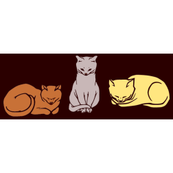 Three sleeping cats
