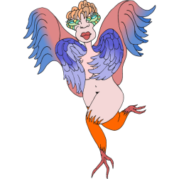 Muse with wings