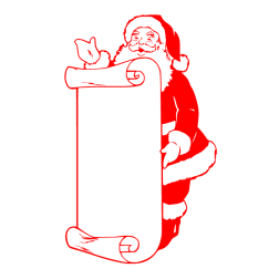 Before leaving for his trip, Santa Claus once again checks the list of children to whom he needs to give presents