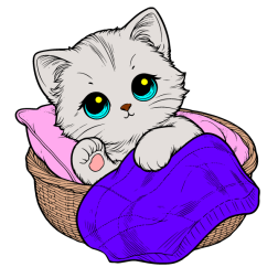 The cat is getting ready to sleep