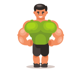 Bodybuilder cartoon