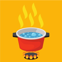 Boiling water