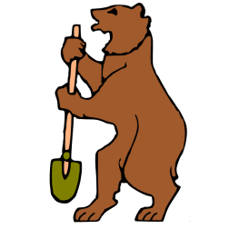 The bear goes to the garden
