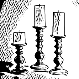 Three candle sticks