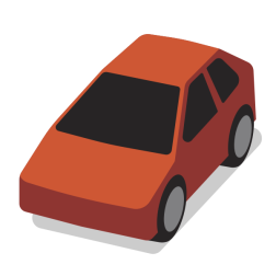 3D red car
