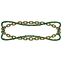 A necklace of gold and a necklace of thorns