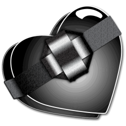 Black Heart Shaped Gift Box