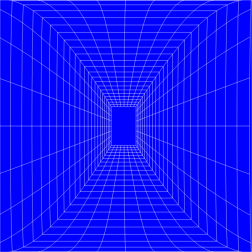 Blue Perspective Grid Distorted 11