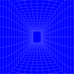 Blue Perspective Grid Distorted 12