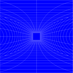 Blue Perspective Grid Distorted 13