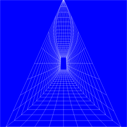 Blue Perspective Grid Distorted 14