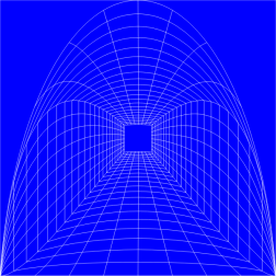 Blue Perspective Grid Distorted 15