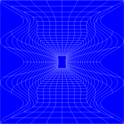 Blue Perspective Grid Distorted 17
