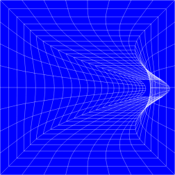 Blue Perspective Grid Distorted 2