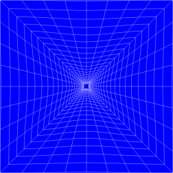 Blue Perspective Grid Distorted 4