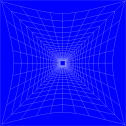 Blue Perspective Grid Distorted 5