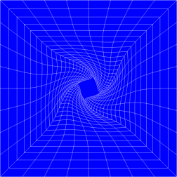 Blue Perspective Grid Distorted 6