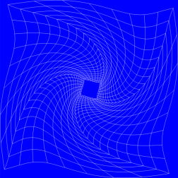 Blue Perspective Grid Distorted 7