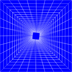 Blue Perspective Grid Distorted 9