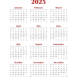 Calendar2025
