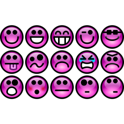 Glossy Smiley Set 4