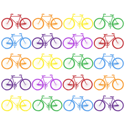 Colorful Bicycles Background